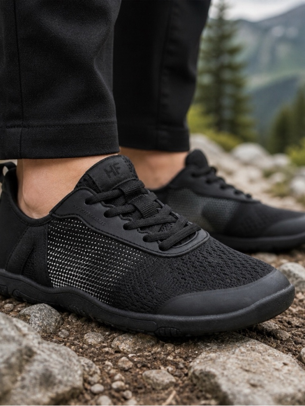 Hike Footwear Stride hands-free entry barefoot shoes, Blk Unisex Women 10/ Men 8